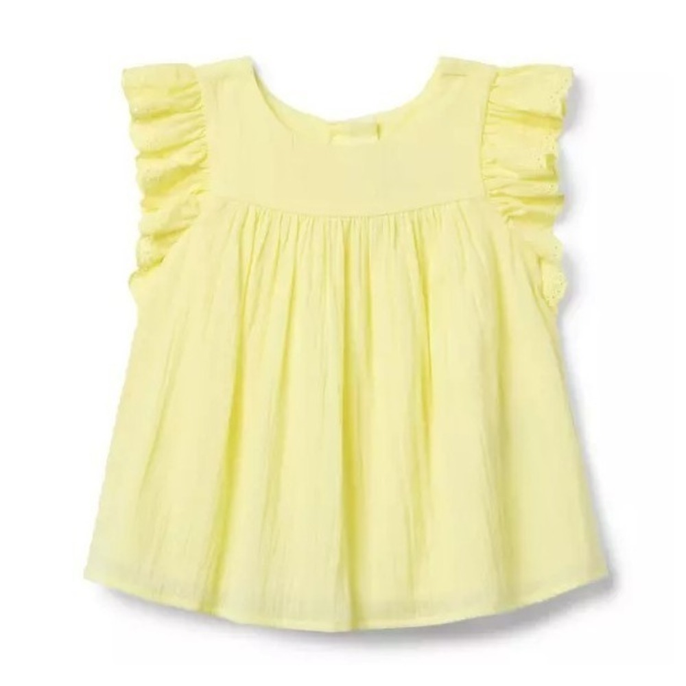 Janie and Jack Eyelet Sleeve Gauze‎ Top Size 18 to 24 Month